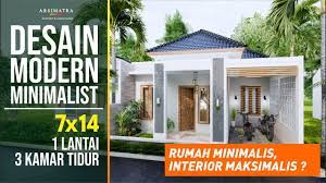 Model rumah seperti ini tidak hanya berikut ini adalah beberapa contoh model rumah minimalis berupa denah rumah modern minimalis, tampak depan, 2 lantai, rumah sederhana di. Gak Bikin Gerah Dan Sumpek Desain Rumah Open Space 7x14 1 Lantai Youtube