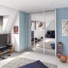 Porte De Placard Coulissante Miroir Argent Spaceo L 67 X H 250 Cm Leroy Merlin Portes De Placard Coulissantes Miroir Porte Placard Coulissante Porte Placard