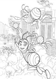 Search images from huge database containing over 620,000 coloring pages. Bee Movie Coloring Page Drawing 6