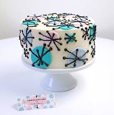 Mcm Cake By Alana Jones Mann Midcenturymodern Cake Atomic Starburst 1950s Design Retro Vintage Googie Fra Cake Designs Mid Century Modern Design Cake