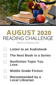 Booklist Queen August 2020 Reading Challenge Looking For The Ultimate Reading Challenge For 2020 Join Me For The Reading Challenge Book Challenge Book Lists