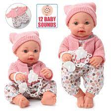 12 Inch Simulation Bebe Reborn Silicone 30 5cm Realistic Sound Baby Doll Clothes Pacifier Chain Set Education For Toys Kids Gift Reborn Dolls Aliexpress