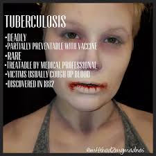 The disease is then spread through the air through coughing and sneezing. Sarah Fleury On Twitter Round 2 Of Deadly Diseases Is Tuberculosis Tb Tuberculosis Deadly Disease Makeup Bennye Bennyefreshscab Blood Gore Dead Death Https T Co Zcyoydtled
