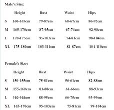 Male Sizes Vs Female Sizes Cosplay Amino