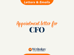 A job appointment letter can be defined as a formal written document which is directed to an applicant who has shown interest to a particular position in a the salary for the appointed candidate is usually stated clearly in the job appointment letter and the mode of payments, frequency of payments, this. An Appointment Letter For Cfo