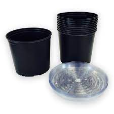 Viagrow 3 Gal Plastic Nursery Pots With Saucers 11 36 L 10 Pack Vhpp300 10kit The Home Depot Plastic Nursery Pots Hydroponic Growing Soil Aeration