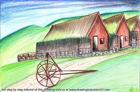 I love to look at them, photograph them and draw them. Old Farmhouse Colored Pencils Drawing Old Farmhouse With Color Pencils Drawingtutorials101 Com