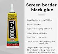 T7000 Black Glue Phone Tablet Repair Adhesive 15/50/110ML with Fine Tip  Needle