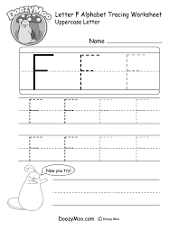 Lowercase Letter F Tracing Worksheet Doozy Moo