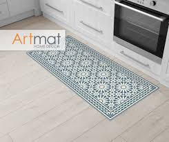 Vinyl Runner Rug Or Hallway Runner With Moroccan Tiles Design Etsy Vinyl Floor Mat Vinyl Flooring Vinyl Runner