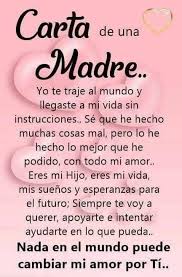 Carta A Una Madre Frases De Mami Frases Para Hijos Frases Para Madres
