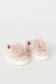 Sneakers With Pompoms Powder Pink Kids H M Us Cute Baby Shoes Baby Sneakers Baby Girl Shoes