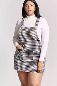 Black And White Gingham Dress Plus Size Product Name Plus Size Gingham Overall Dress Category Plus Size Best Sellers Price 22 9 Plus Size Outfits Plus Size Fashion Fashion