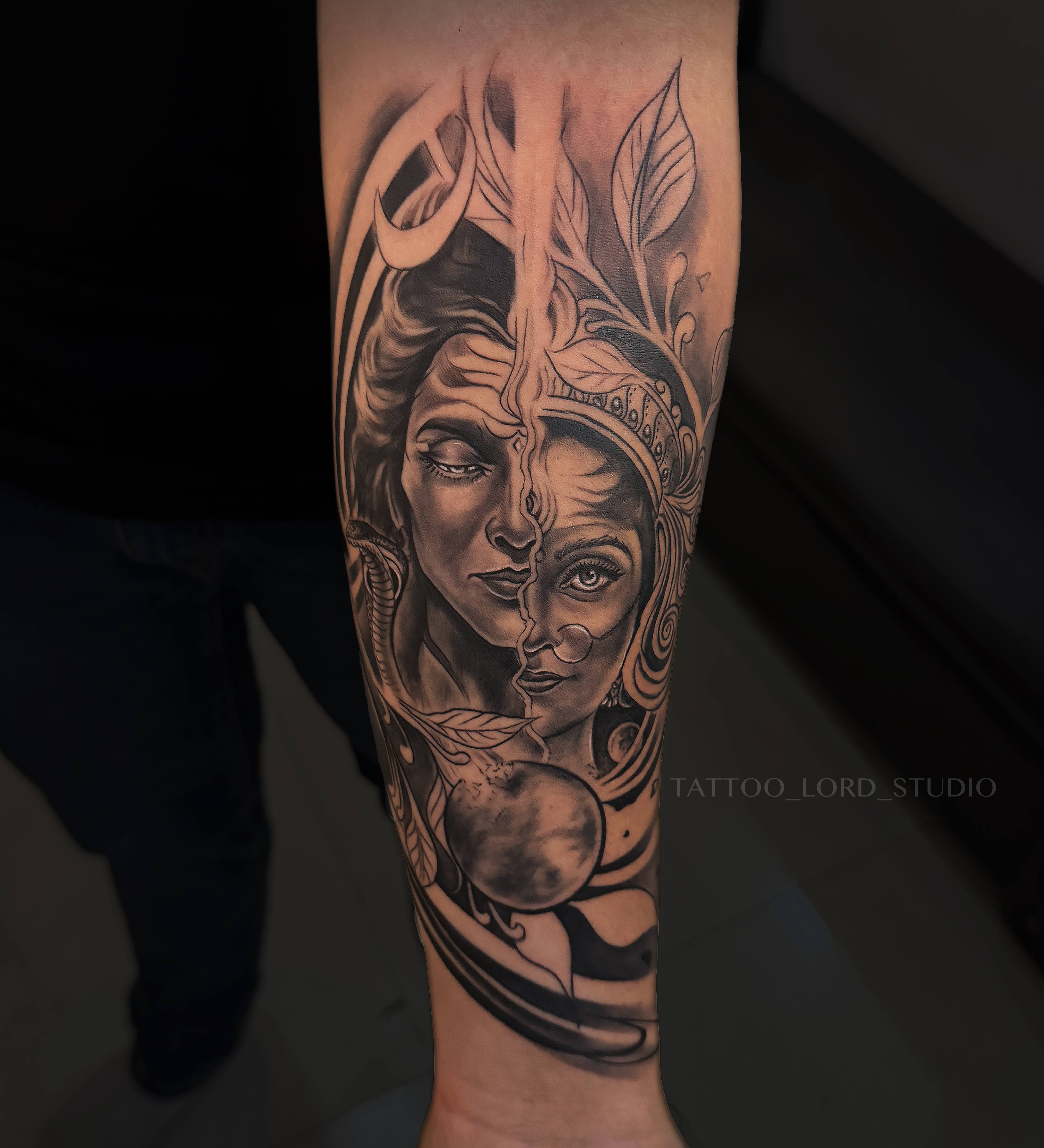 lord shiva with parvati tattoo product image