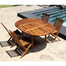 60 cm ou 80 cm. Salon De Jardin Teck Huile 4 A 8 Personnes Table Ronde Ovale Larg 120cm Long 120 170cm 4 Chaises Pliantes