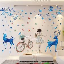 Also, invite some animal friends to your children's room , and your kids will definitely love these lovely little friends. Girls Plant Animal Wall Stickers Pvc Living Room Self Adhesive