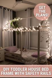 Diy platform toddler bed with bed rails. How To Build A Stunning Toddler House Bed Frame
