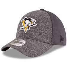 Pittsburgh Penguins New Era Shadowed Team 39thirty Flex Hat Heathered Gray Graphite Pittsburgh Penguins New Era Hats