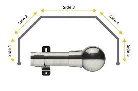 They also make a big difference to the feel of a room by making the room feel. Swish 35mm Mondiale 5 Sided Bay Window Curtain Pole Satin Steel