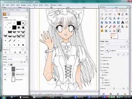 Coloring Anime Drawings On Gimp Part 2 Skin Anime Drawings Anime Drawings