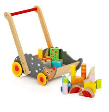 Baby Walker With Blocks Wooden Activity Toy Push Along Toddler Track Push Toy Wood Bricks Shape And Color C Bicicleta De Madera Juegos De Madera Madera