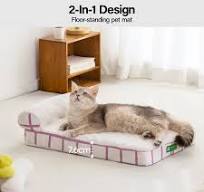Amazon.com : MEWOOFUN Cat Couch Bed, Modern Elevated Cat Bed with Nonskid  Bottom, Orthopedic Pet Sofa Bed with Removable Washable Cover, Wooden Pet  ...