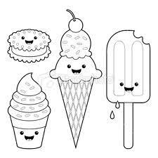 Kawaii coloring pages food marshmallows doodle page betterfor. Kawaii Food Coloring Pages For Kids Drawing With Crayons