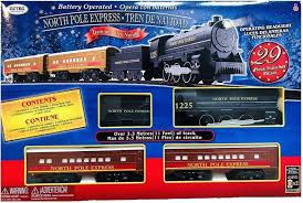 Eztec North Pole Express Battery Operated 29 Piece Toy Train Set Brown Cars Eztec Toy Trains Set North Pole Express Christmas Train