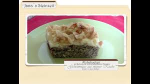 Jeder erinnert sich gerne an seine kindheit, als alles noch meist unbeschwert war und man von der familie bekocht wurde. Mohnkuchen Mit Buttercreme Und Karamelisierten Mandeln Altes Ddr Rezept Youtube
