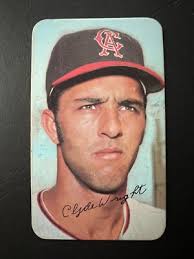 1971 Topps Super Clyde Wright #39, surface issues