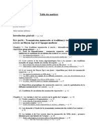 table des matieres de la these de l art notoire lecture