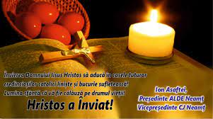 Sarbatoarea sfanta a invierii domnului sa reverse asupra voastra sanatate, belsug si bucurii, iar lumina din noaptea sfanta sa va ridice sufletele spre noi trepte spirituale si fie ca sfintele pasti sa va lumineze sufletul si casa, sa va aduca numai bucurie si sanatate, iar dumnezeu sa va aiba in paza! Ion Asaftei Lumina SfantÄƒ SÄƒ VÄƒ Fie CÄƒlÄƒuzÄƒ