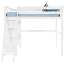 Harper&bright designs twin loft bed w/ desk for kids teens sturdy side angled ladder wood loftbed. Haus White Twin Loft Bed W Desk Chest El Dorado Furniture
