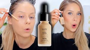Shop liquids, creams and waterproof foundations for a perfect complexion. Nyx Total Control Drop Foundation Review Youtube