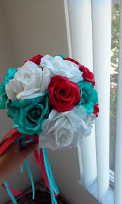 Brooch bouquet, fabric wedding bouquet, red bouquet, white bouquet and black bouquet 9. Turquoise And Red Wedding Decorations Weddingbee Blue Red Wedding Turquoise Wedding Turquoise Wedding Decorations