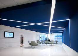 If You Want To Be More Productive At Your Job You Must Apply These Lighting Ideas Fo Office Interior Design Commercial Lighting Design Corporate Office Design