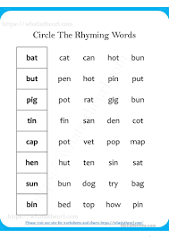 Combining these letters is how the words necessary for communication develop. Circle The Rhyming Words Worksheet For Grade 1 English Esl Powerpoints For Distance Learning And Physical Classrooms