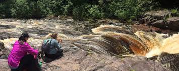 The wild and scenic sturgeon river rushes out of the northern portion of this wilderness, over the 20 foot volcanic outcroppings of sturgeon falls, and through a gorge that reaches 350 feet in depth and a mile in width. Land O Lakes Wisturgeon River Gorge Wilderness Land O Lakes Wi