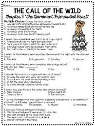 Maybe you would like to learn more about one of these? Call Of The Wild Chapter 3 Reading Comprehension Worksheet Tpt