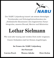 Der podcast rund um geld, bank und wirtschaft. Lothar Sielmann 07 08 1935 14 05 2021 Nabu Lutjenburg