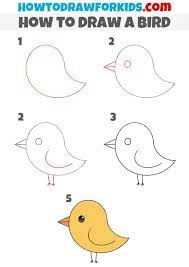 How To Draw A Bird For Kindergarten - Easy Drawing Tutorial For Kids In  2022 | Bird Drawing For Kids, Bird Drawings, Easy Drawings