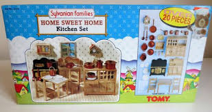 Vintage Sylvanian Families Kitchen Set Rare Home Tomy 1985 Boxed Collect New Family Box Sylvanian Families Kitchen Sets