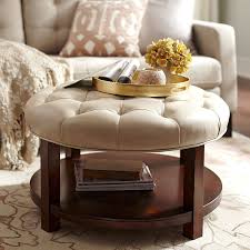 Liard Round Ottoman Ivory Storage Ottoman Coffee Table Ottoman Coffee Table Leather Ottoman Coffee Table