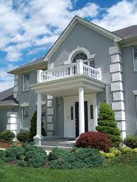 Portico Porch In Monrovia Md Colonial House Exteriors Front Porch Design Front Porch Columns