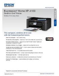 Here you find information on warranties, new downloads and frequently asked questions and get the right support for your needs. Epson Expression Home Xp 4100 Wireless All In One Inkjet Printer Black Dell Usa