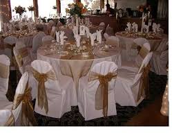 White Chair Cover Gold Sash Google Search Wedding Venue Chairs Chair Covers Wedding Wedding Chairs