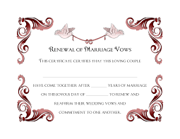 Renew Wedding Vows With Renewal Of Marriage Renewal Of Marriage Vows This Certificate