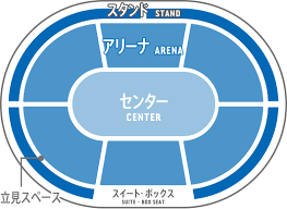 横浜アリーナのセンター席の席は、専用の椅子で他の会場のように簡易的なパイプ椅子と違うので、設備の一部です。 その為、基本的にはこの列と席番号が 激しく変わる事はない でが、 ステージ構成によって多少は変化 します。 åº§å¸­æ¡ˆå†… æ¨ªæµœã‚¢ãƒªãƒ¼ãƒŠ