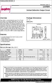 Maybe you would like to learn more about one of these? La7841 Datasheet Vertical Deflection Output Circuit