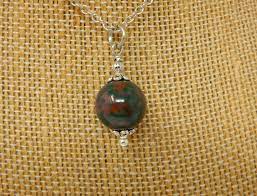 Bloodstone Protection Stone Pendulum Necklace Pagan Wiccan Etsy Bloodstone Necklace Gemstones Energy Healing Crystal Jewelry